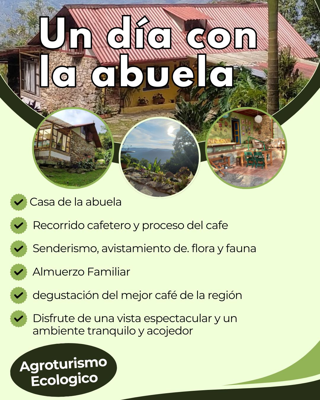 Afiche de la experiencia Un día con la abuela en Anolaima